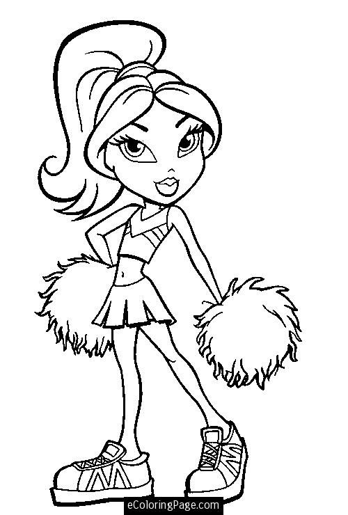 500x740 Cheerleader Coloring Pages To Print For Free