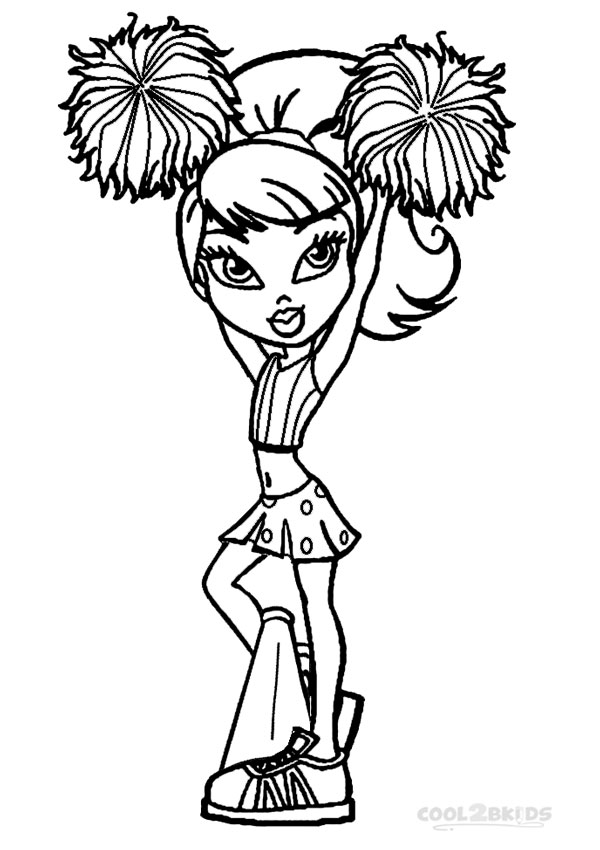 600x850 Coloring Pages Of Cheerleader Pom Poms Printable Cheerleading
