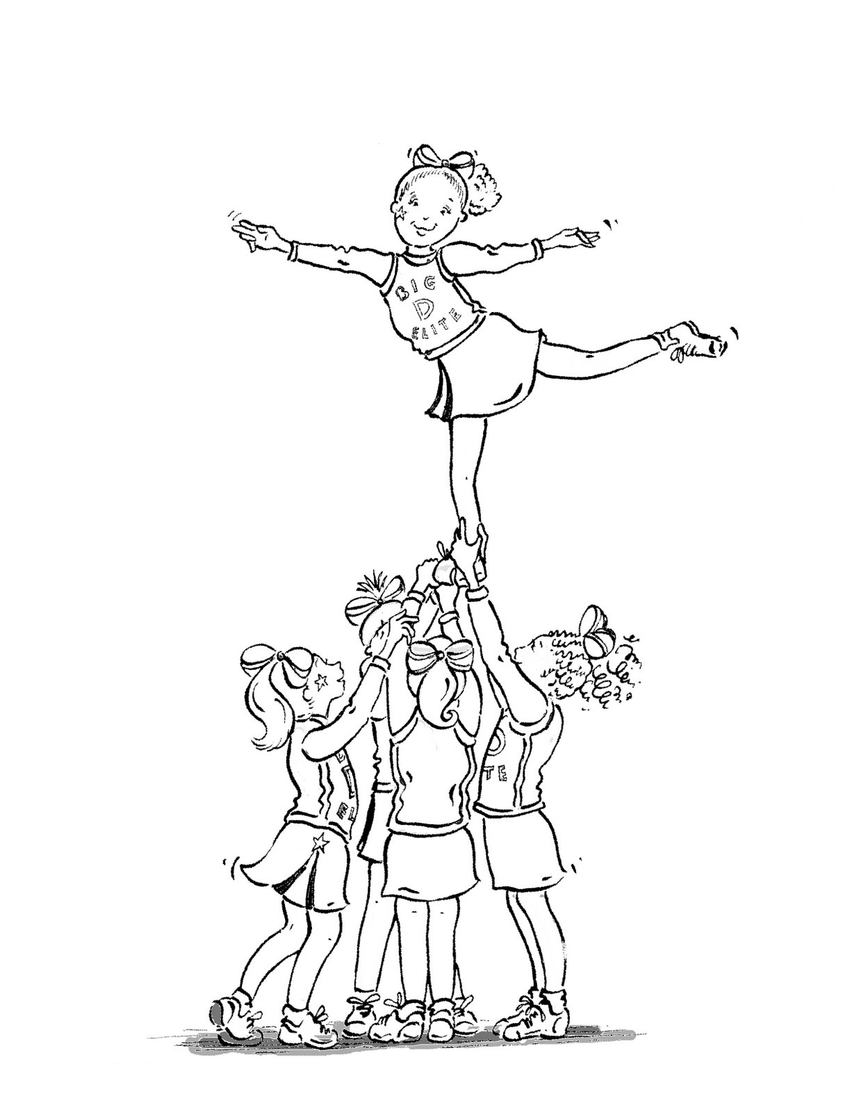 1236x1600 Free Printable Cheerleading Coloring Pages For Kids Cheerleader