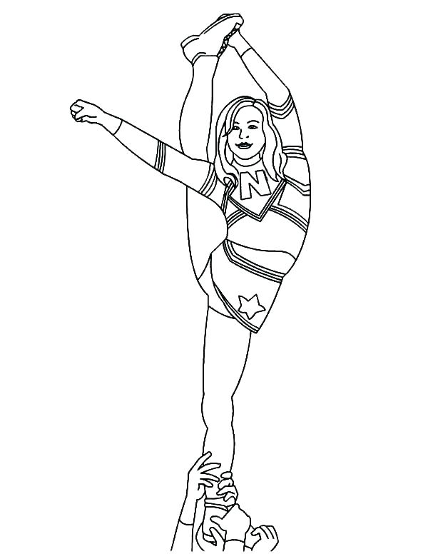 600x776 Cheerleader Coloring Pages Cheerleader Coloring Sheet Cheerleaders