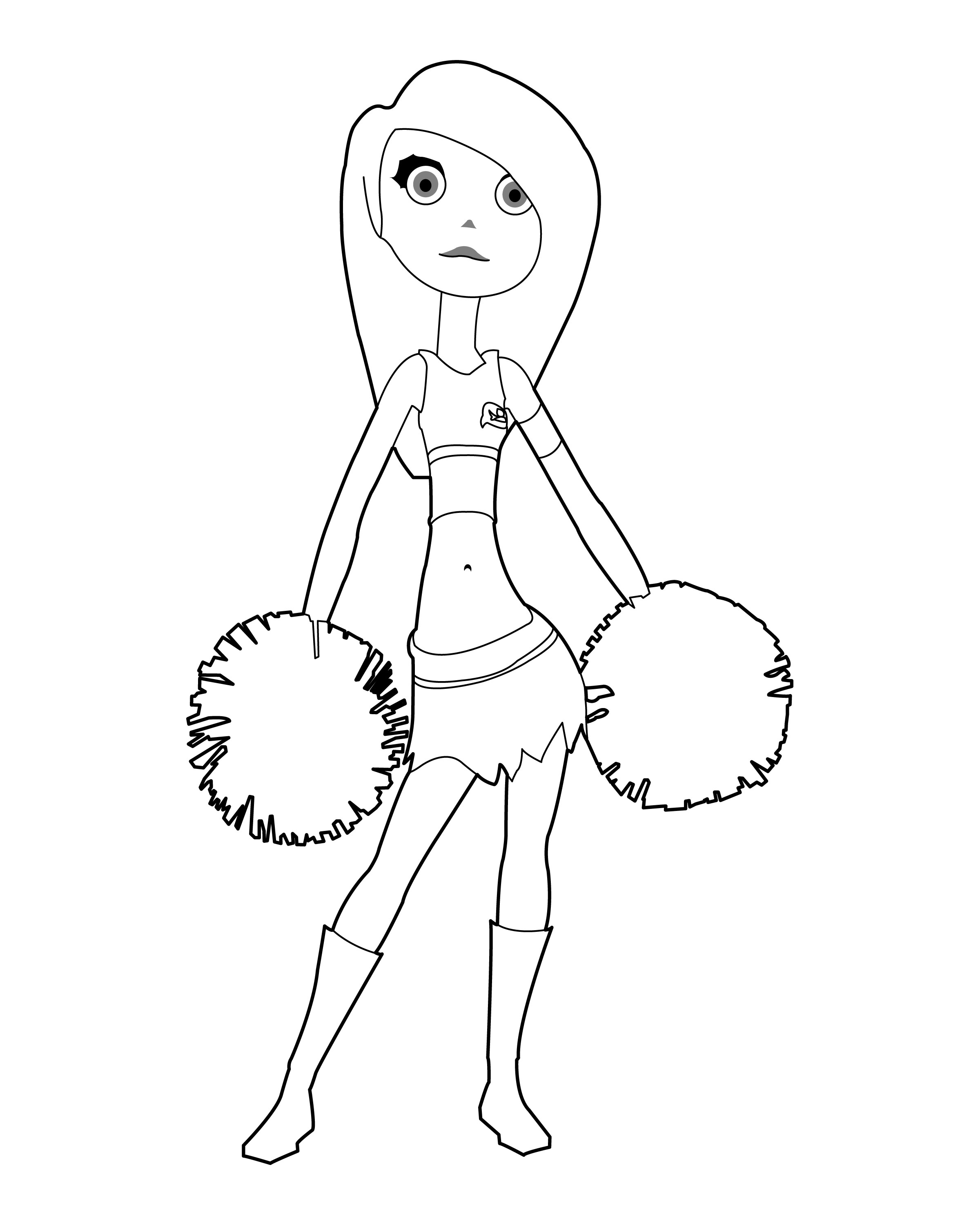 2400x3000 Cheerleading Megaphone Coloring Pages Unique S 9636 Unknown