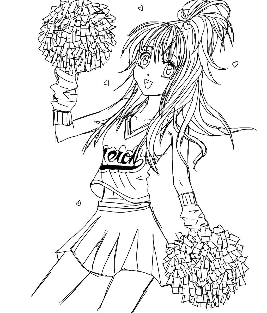 1024x1200 New Cheerleading Megaphone Coloring Pages Cheerleader Gites Loire