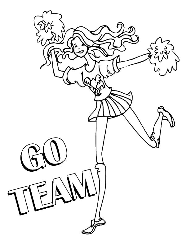 600x775 Funky Coloring Pages Of Cheerleading Stunts Motif