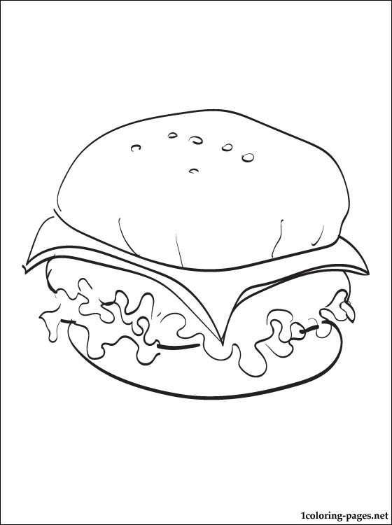 560x750 Cheeseburger Coloring Page Coloring Pages