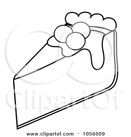 450x470 Royalty Free Vector Clip Art Illustration Of An Outline Of A Slice