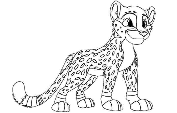 720x460 Cheetah Cub Coloring Pages