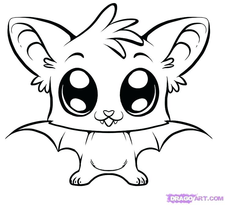 736x672 Animal Print Coloring Pages Cute Easy Animals Draw Printable