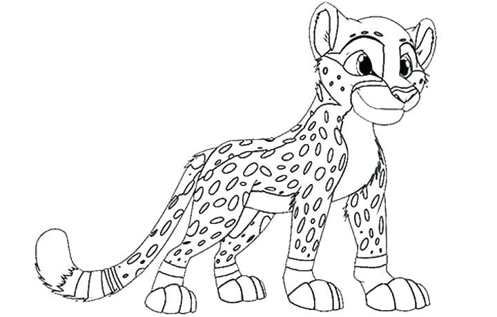 Cheetah Running Coloring Pages