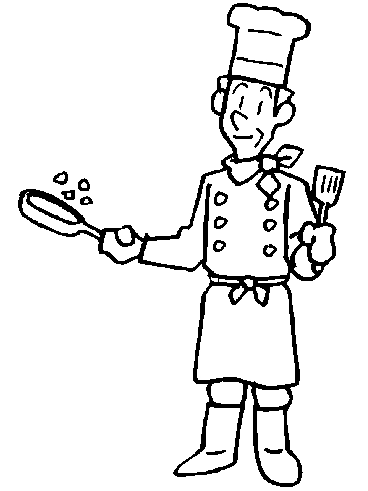 718x957 Chef Coloring Page Chef People Coloring Pages Coloring Book