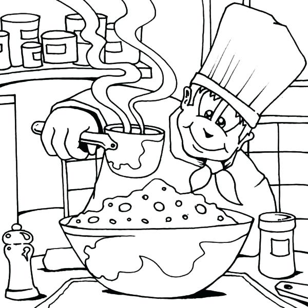 600x601 Chef Coloring Pages Chef Colouring Pages About Among The Best