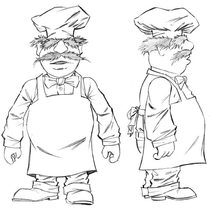 727x718 Top 79 Chef Coloring Pages