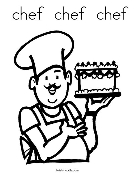 468x605 Chef Chef Chef Coloring Page