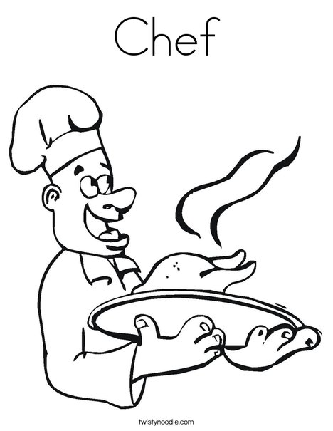 468x605 Chef Coloring Page