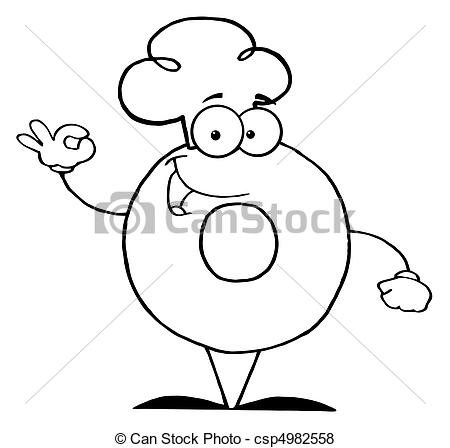 450x448 Outlined Donut Coloring Page Outline Of A Donut Character