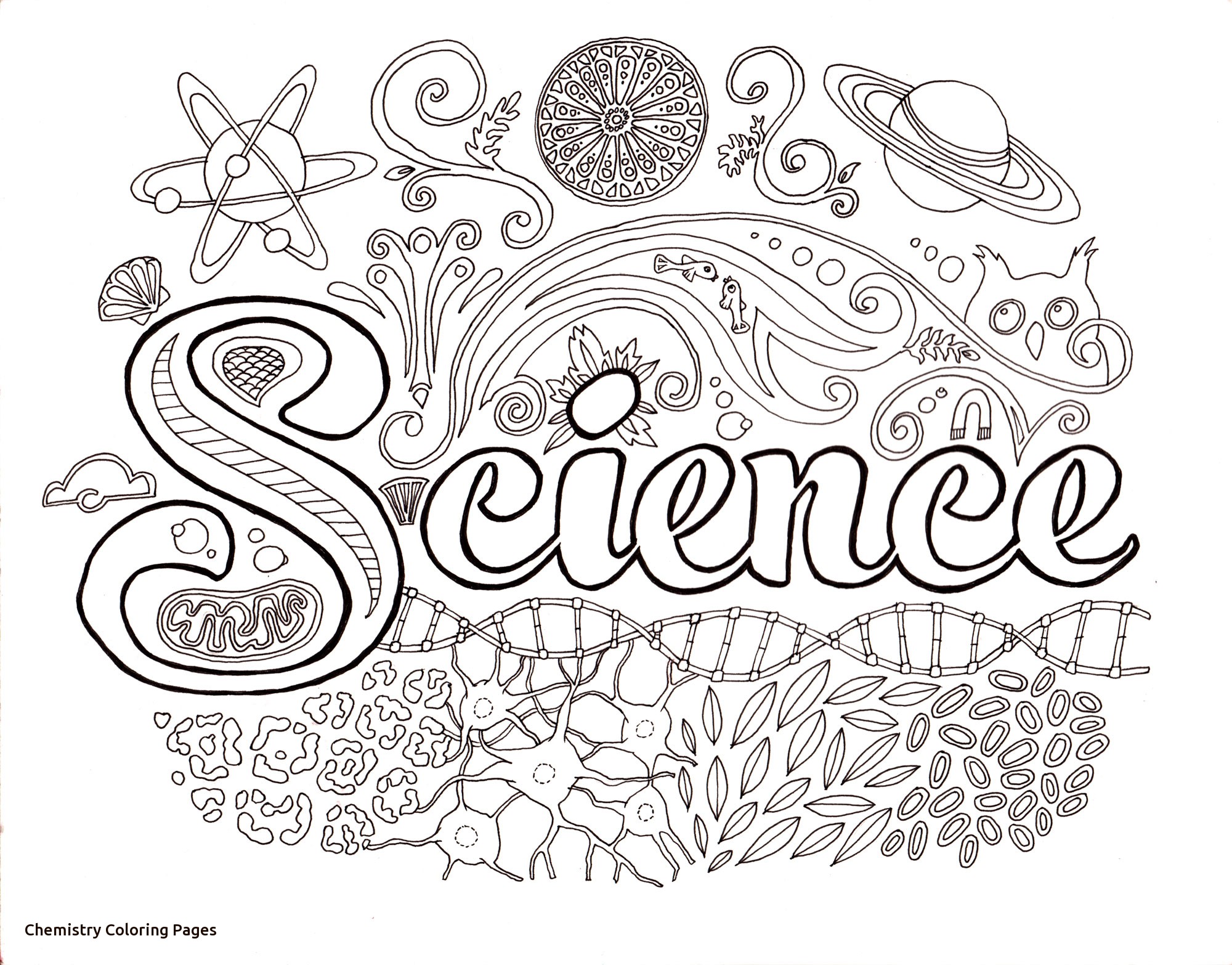 2000x1566 Science Coloring Page Coloringpages For Chemistry Pages