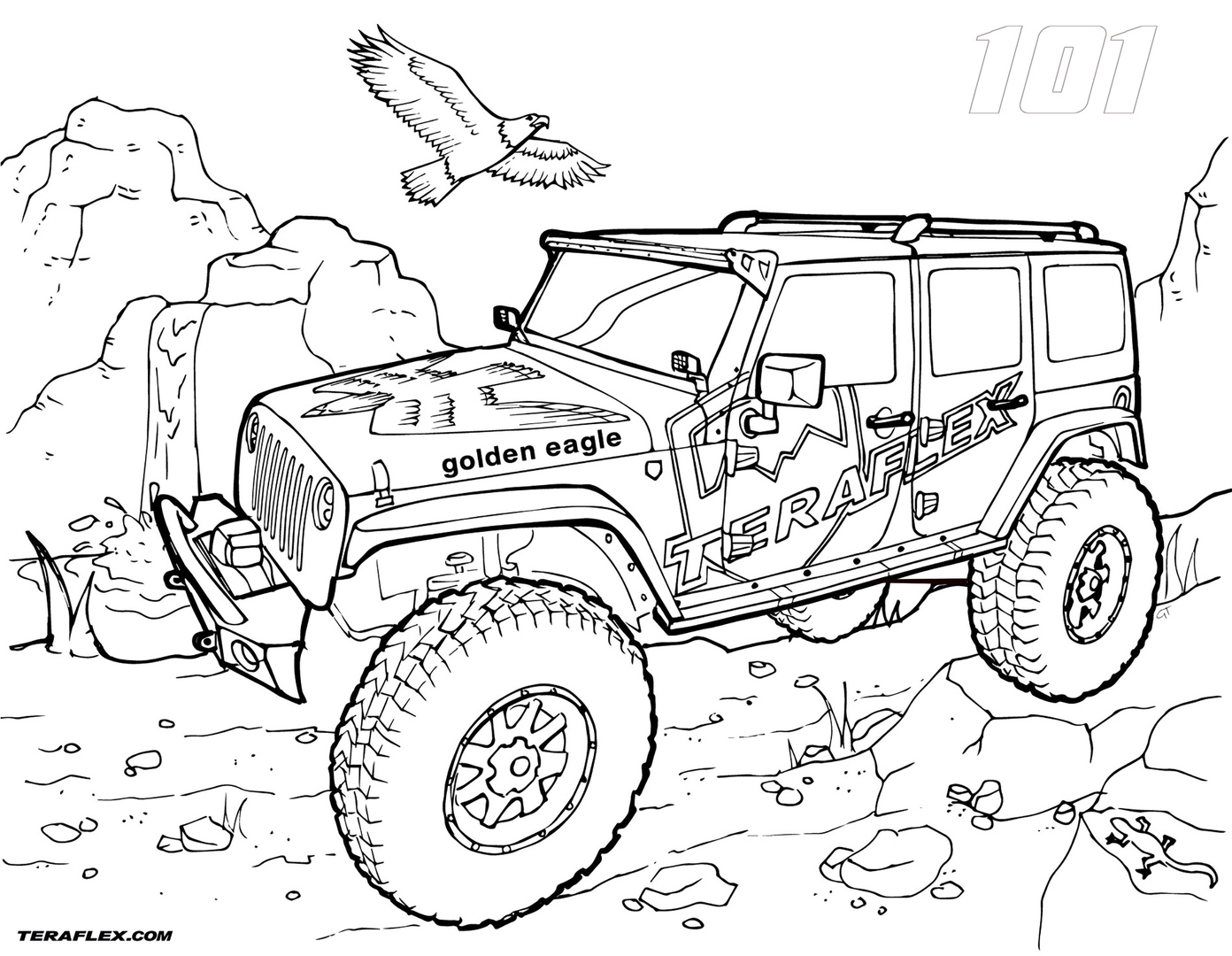 1392x1080 Jeep Coloring Pages