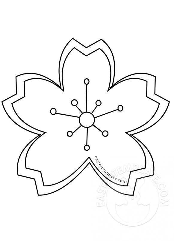 581x803 Cherry Template Printable Cherry Blossom Coloring Page Easter