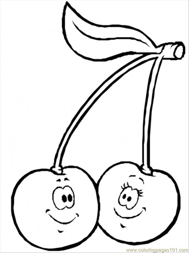 650x867 Normal Cherries2 Coloring Page
