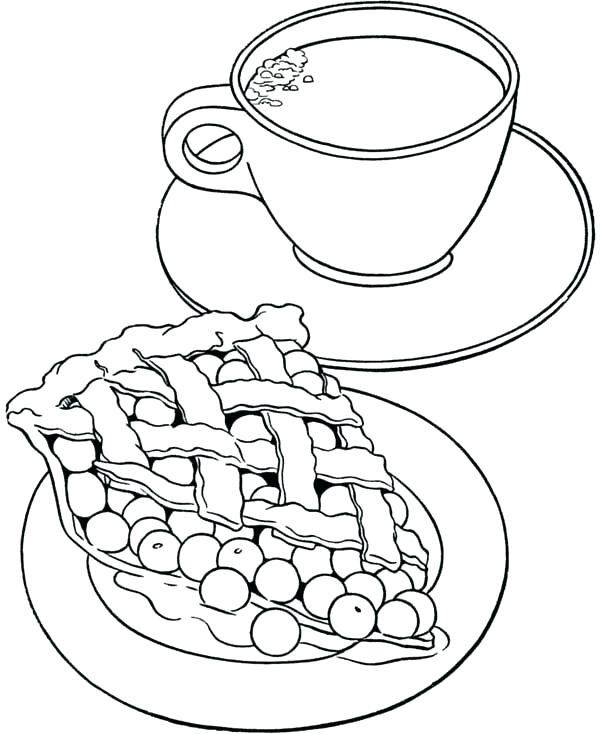 600x734 Milk Coloring Page Milk Coloring Page Cherry Pie Food And Milk