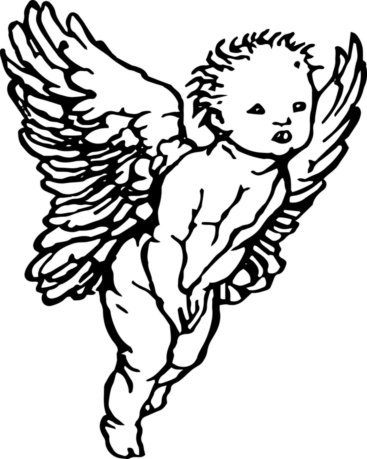 1440x1800 Vintage Valentine's Day Cherub Coloring Page ~free Printables