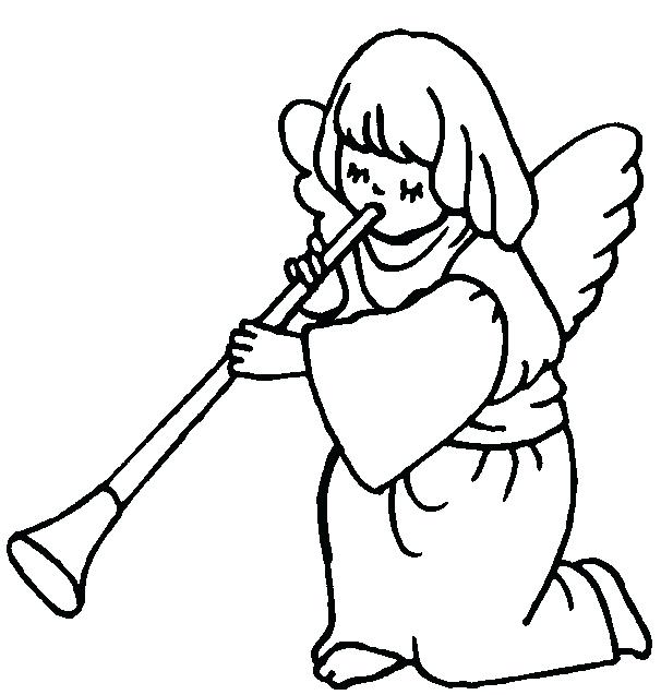 606x637 Angel Coloring Pages Online Kids Coloring Guardian Angel Coloring