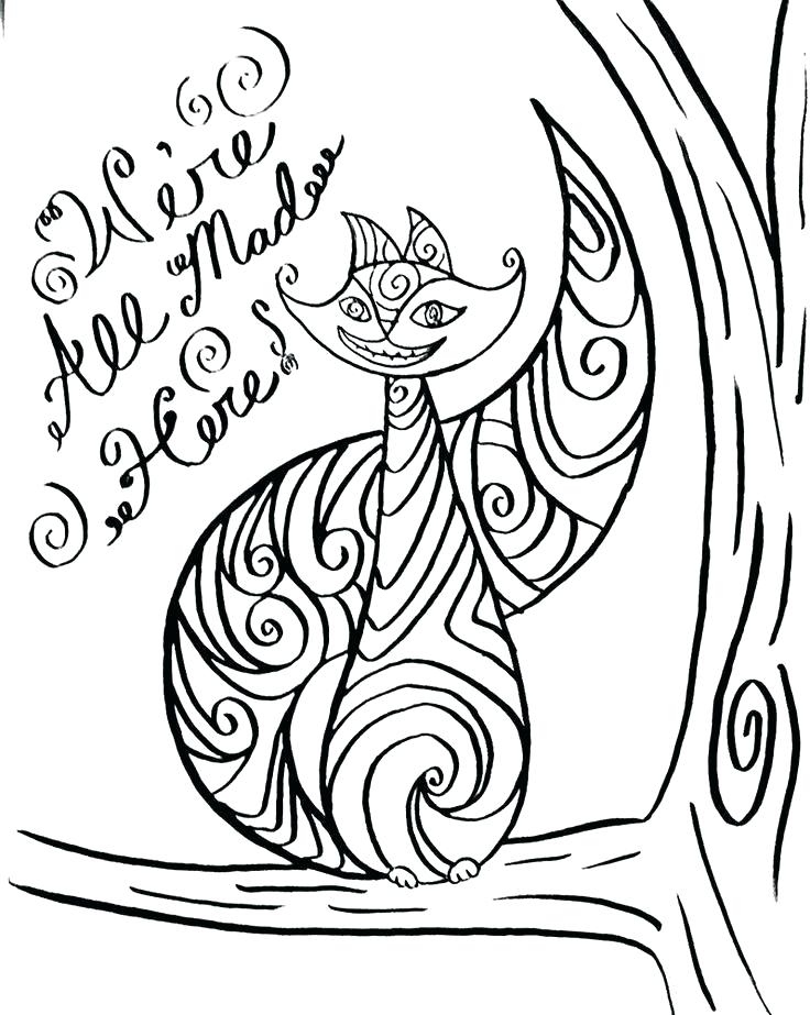 736x923 Cheshire Cat Coloring Page Cat Coloring Page Cat Color Page By Cat