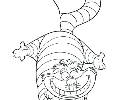 440x330 Cheshire Cat Coloring Pages Cat In Wonderland Coloring Page