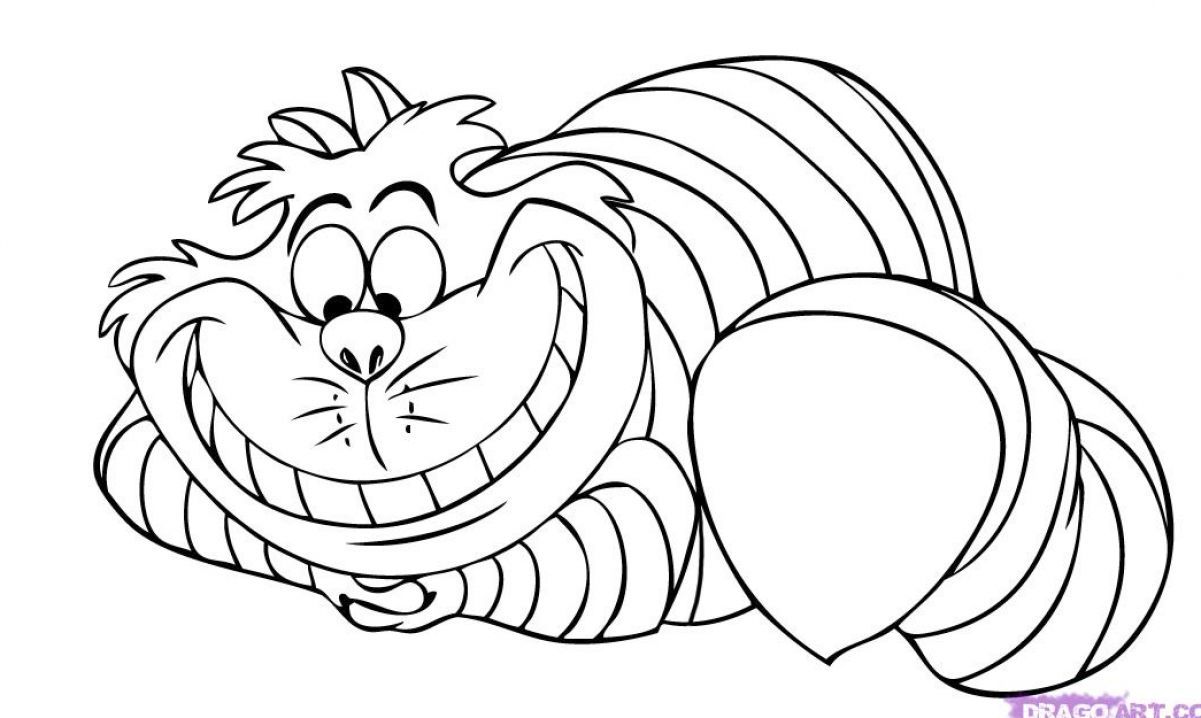 1201x718 Cheshire Cat Coloring Pages Just Colorings