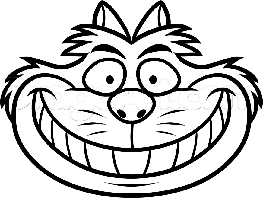 872x656 Easy To Draw Cheshire Cat Face, Cheshire Cat Face Colouring Pages
