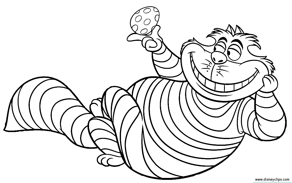 1207x758 Free Disney Adult Coloring Pages Cheshire Cat