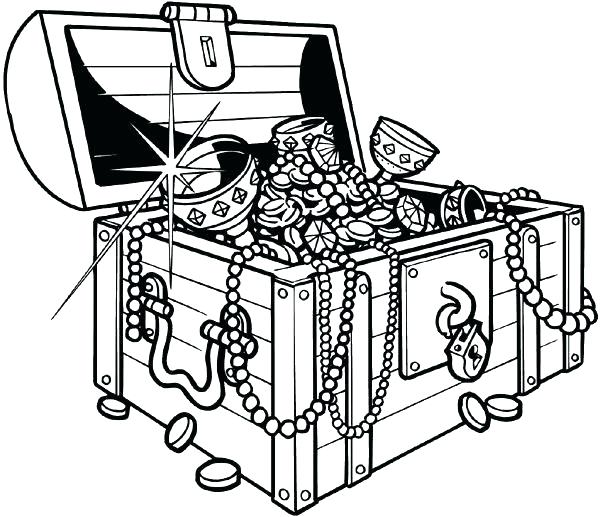 600x517 Treasure Chest Coloring Pages Printable Treasure Chest Sunken