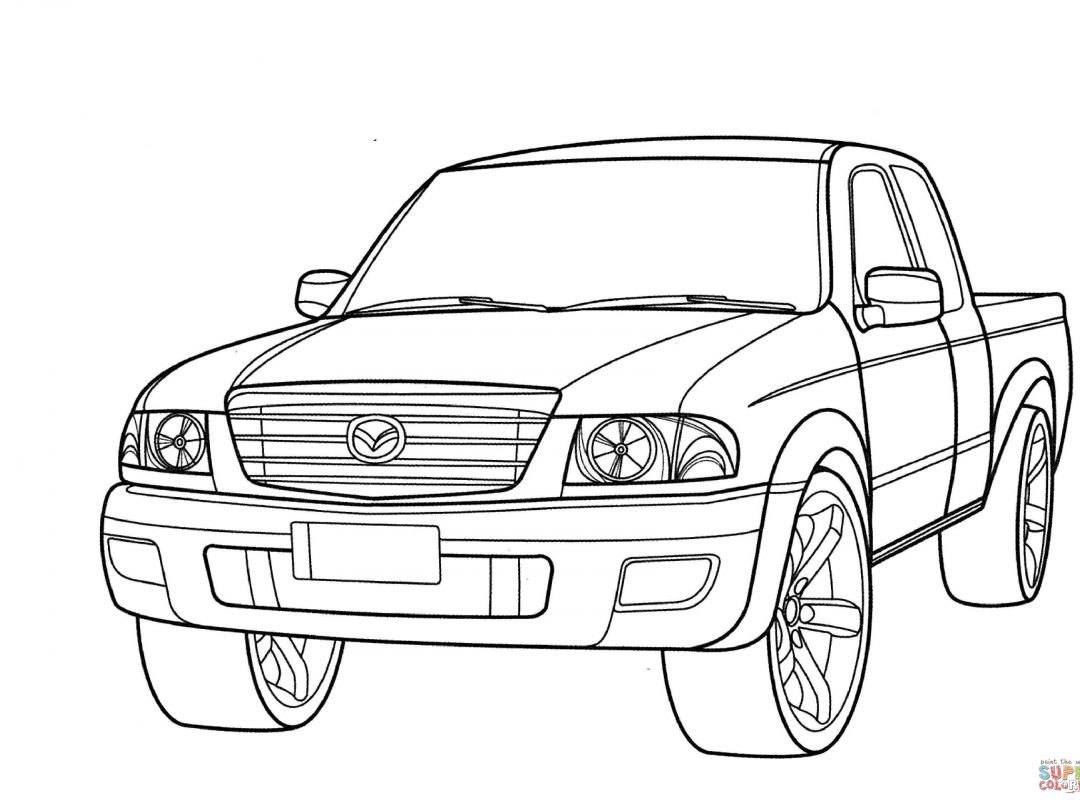 1080x800 Pickup Truck Coloring Pages Nissan Pick Up And Car For Adults