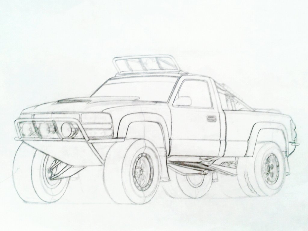 1024x768 Classic Chevy Truck Coloring P