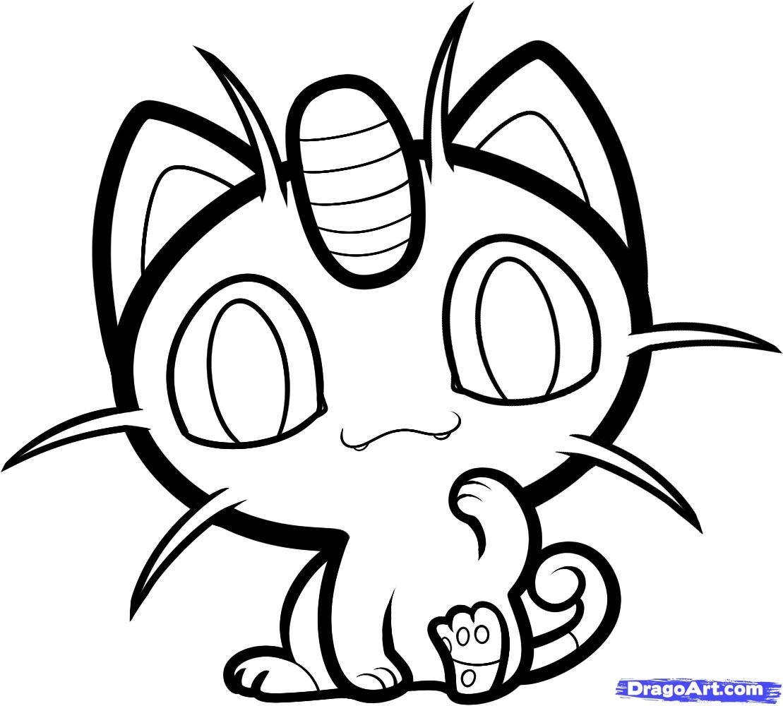 1109x1000 Awesome How To Draw Chibi Meowth Pokemon Step 7 1 5 1109 Free