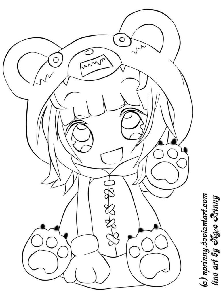 768x1024 Chibi Pictures To Color Inside Cute Anime Coloring Pages Drawing
