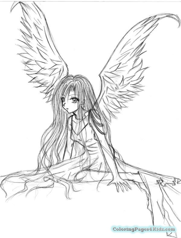 600x788 Chibi Anime Angel And Devil Coloring Pages Coloring Pages For Kids