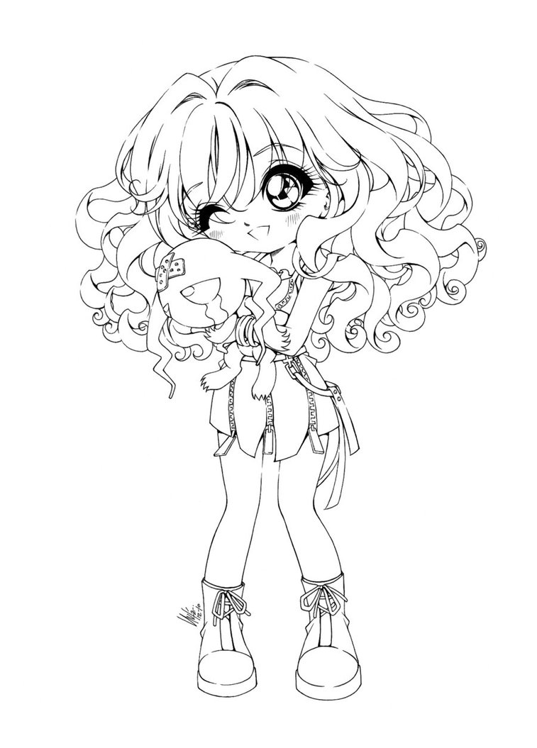 757x1055 Cute Anime Coloring Pages To Print Chibi Coloring Sheets