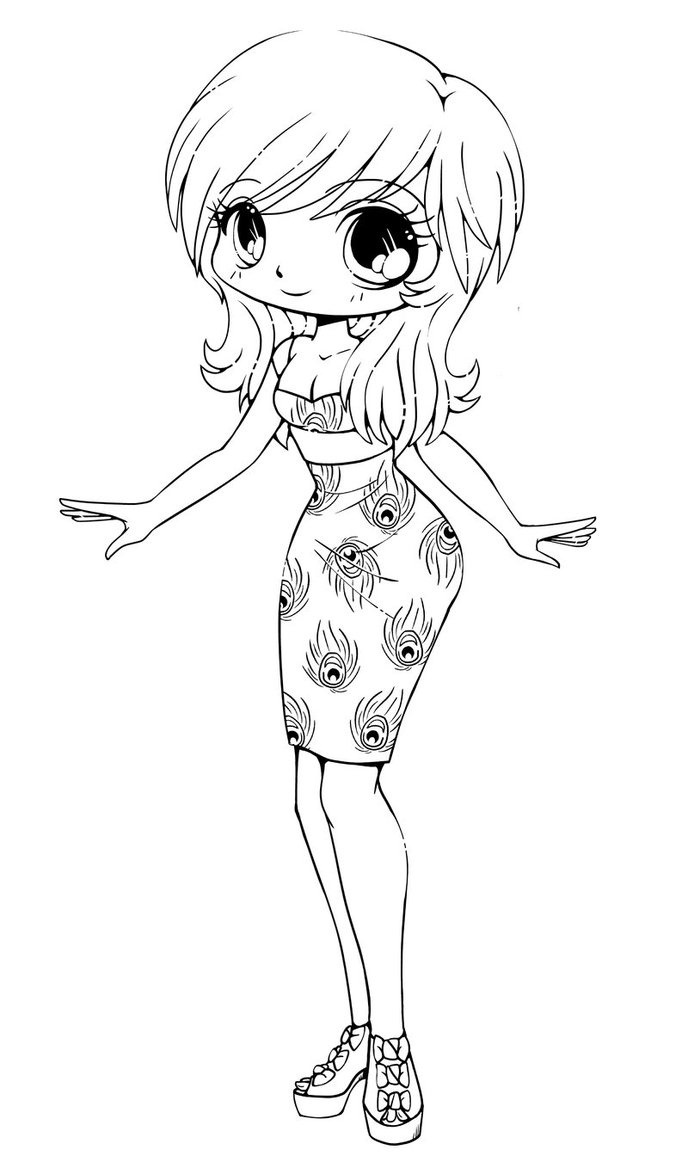 688x1162 Beautiful Chibi Coloring Pages Chibi