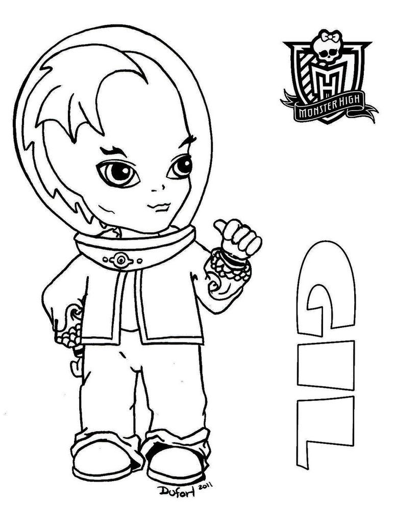 Chibi Monster High Coloring Pages