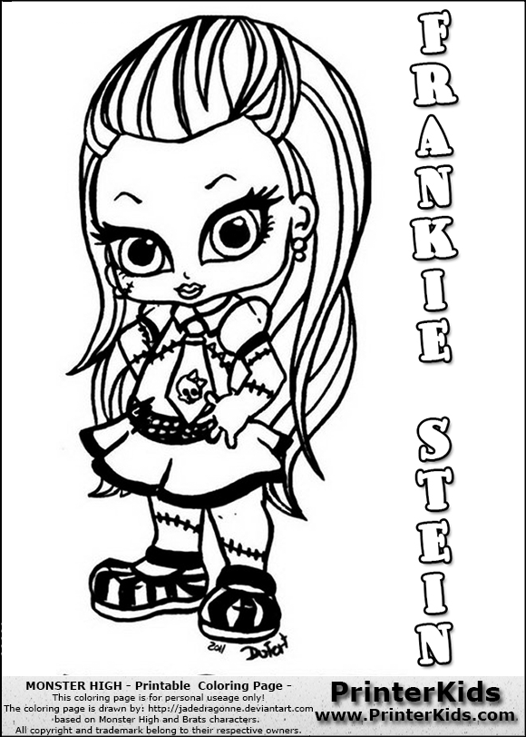 580x812 Monster High Baby Coloring Pages