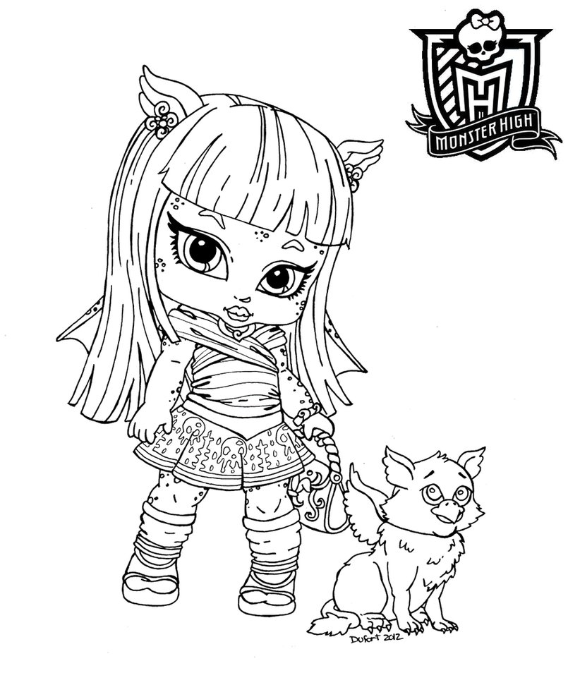 822x971 Monster High Chibi Coloring Pages Free Coloring For Kids 2018