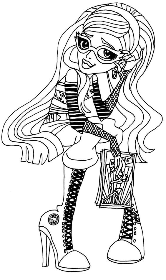 564x950 Monster High Ghoulia Coloring Pages Fresh Chibi Monster High