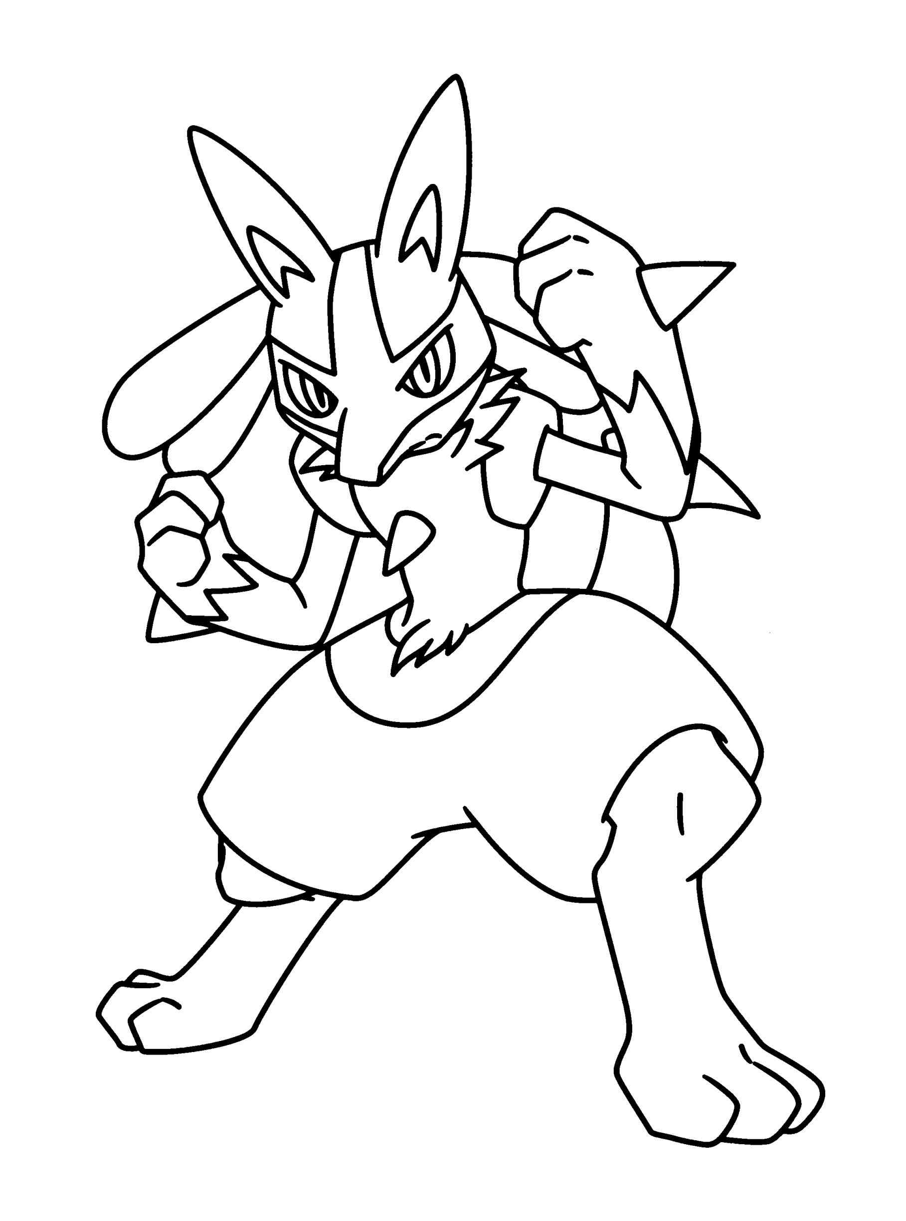 1817x2449 Enormous Lucario Coloring Page Pokemon Pages Gallery Free Sheets