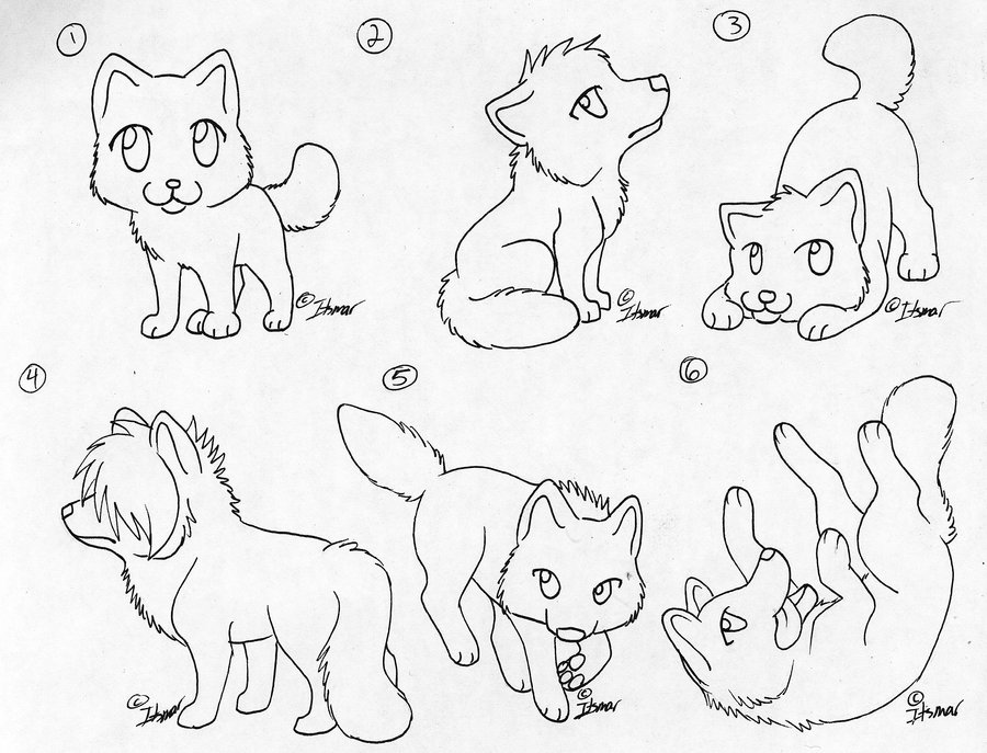 900x687 Free Chibi Wolf Lineart By Itsmar Adopts