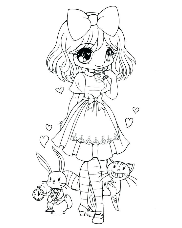 736x920 Chibi Coloring Page For Kids On Dinosaurs And Wolves Coloring