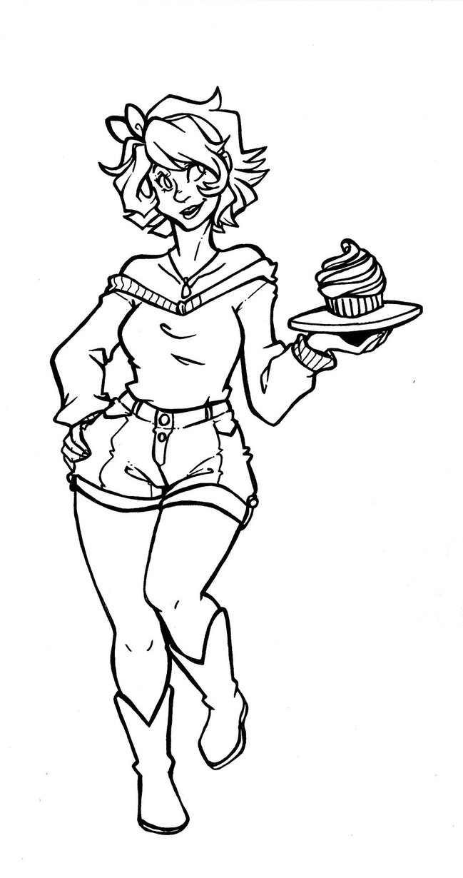 649x1230 Cupcake {Coloring Page} By Fuwacatart
