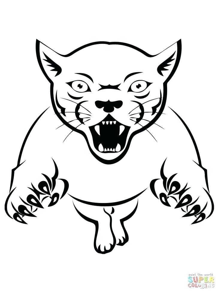 728x971 Chicago Bears Coloring Pages Panther Attacking Coloring Pages Free