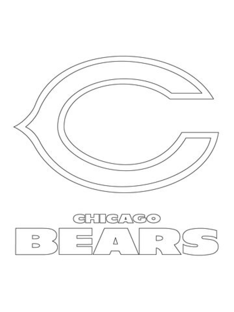 768x1024 Engaging Chicago Bears Coloring Pages Printable In Fancy Chicago