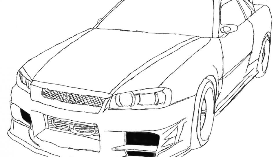 960x544 Chicago Skyline Coloring Page