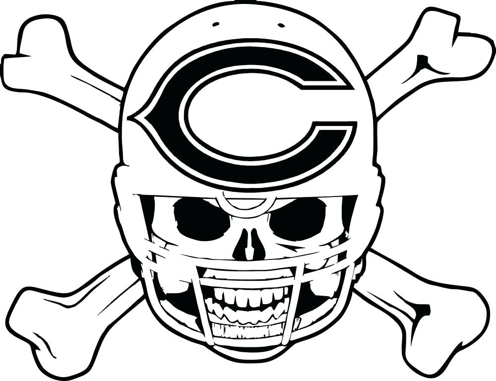 1000x768 Chicago Bears Coloring Pages Cubs Logo Coloring Page Chicago Bears